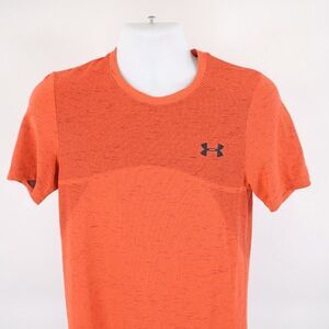 Under Armour Bright Orange Small The Seamless Tee T-Shirt Short Sleeve Crew Neck